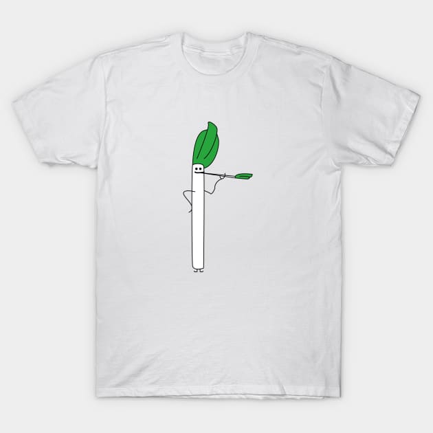 Smoking leek T-Shirt by Johnny_Sk3tch